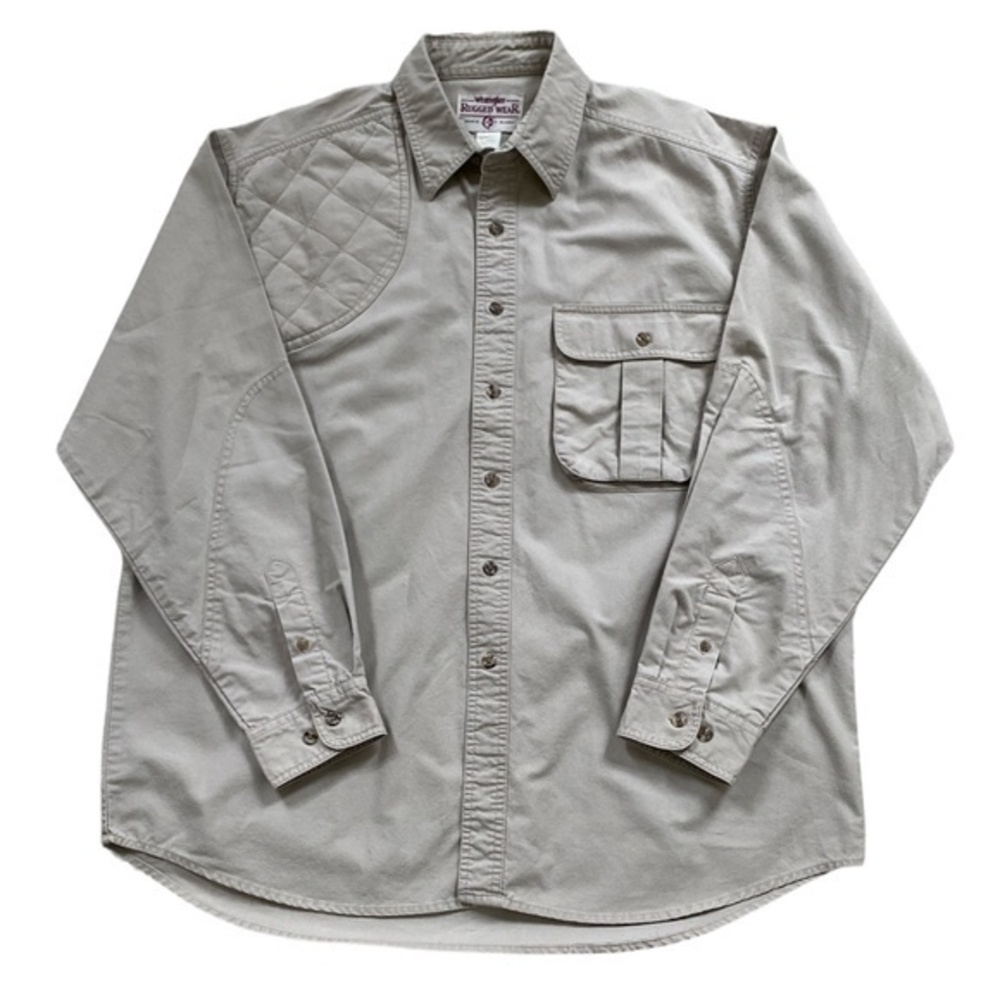 VINTAGE Wrangler Rugged Wear Khaki Shirt Sz. 2XL